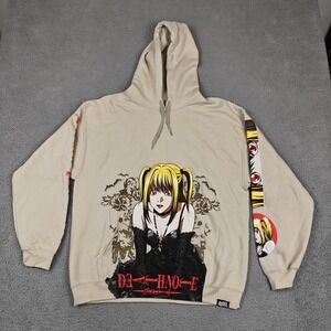 Broken Promises Death Note Hoodie Mens Medium Beige Misa Amane Graphic Anime